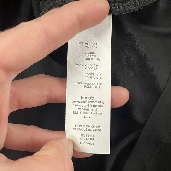 Kensie Pieces NWT Red Pop Combo Dress Sz M Asymmetric Black Rave Disco Abstract - Picture 10 of 14